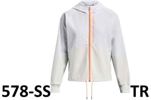 Under Armour 1371164 full zip jacket (100) White / Gray Mist / Mellow Orange 1X