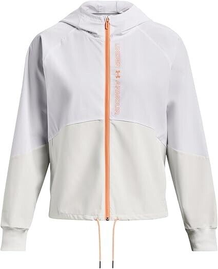 Under Armour 1371164 full zip jacket (100) White / Gray Mist / Mellow Orange 1X