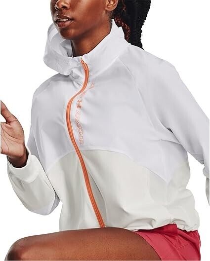 Under Armour 1371164 full zip jacket (100) White / Gray Mist / Mellow Orange 1X