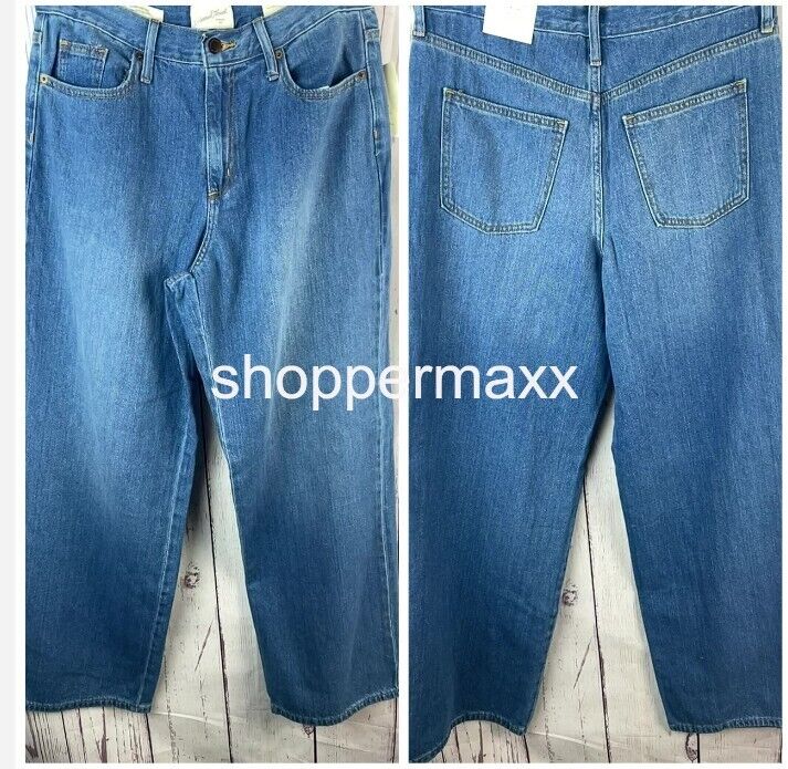 Women's High-Rise Wide Leg Jeans - Universal Thread, Medium Wash, Size- 10