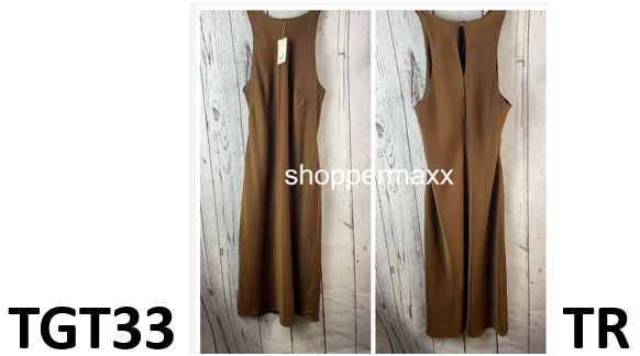 Women's High Neck Slip Dress - A New Day, Color-Brown, Size- Large