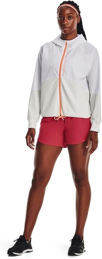 Under Armour 1371164 full zip jacket (100) White / Gray Mist / Mellow Orange 1X