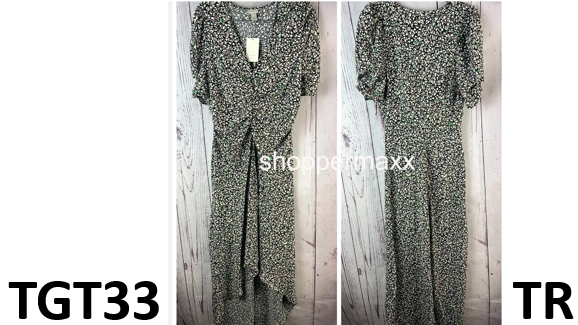 Women's Crepe Short Sleeve Midi Dress - A New Day, Green Floral, Size- Medium
