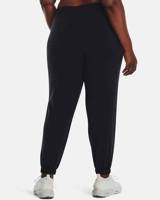 Women's Under Armour Rival Terry Joggers, Black, Size 1X
