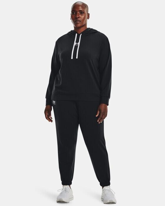 Women's Under Armour Rival Terry Joggers, Black, Size 1X