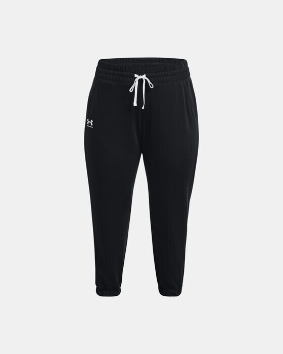 Women's Under Armour Rival Terry Joggers, Black, Size 1X