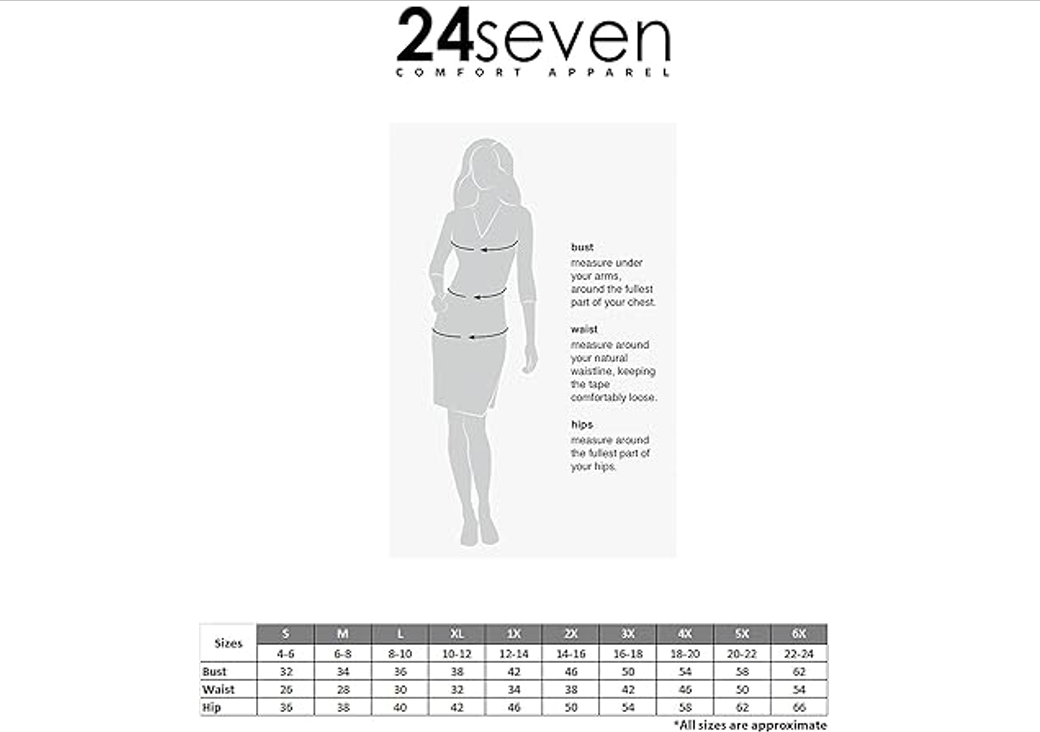 24seven Comfort Apparel Womens Casual Soft Knit Long Maxi Skirt Elastic Waist, L