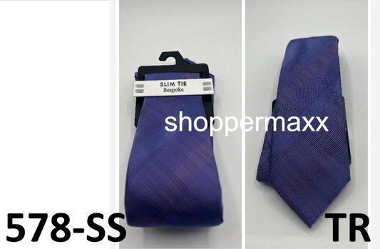 Bespoke Slim Tie, Purple, One Size