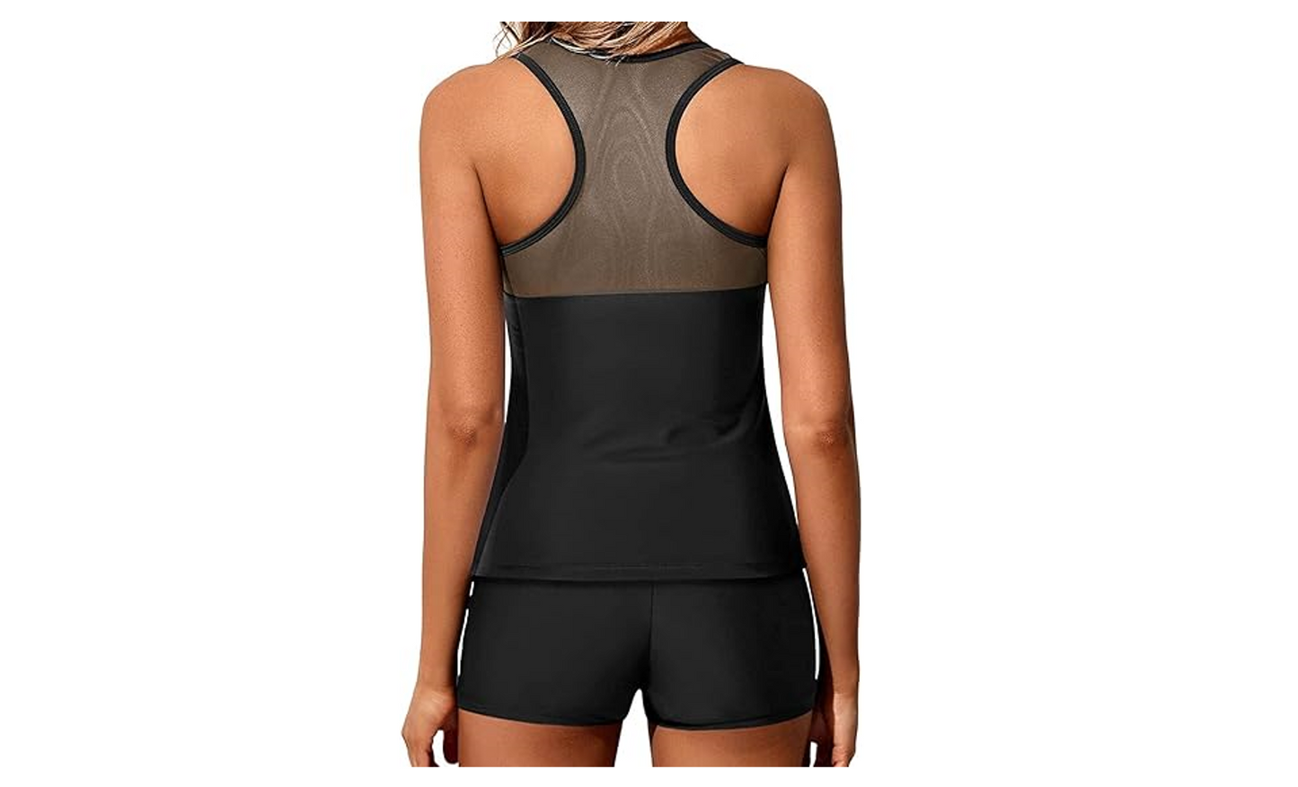 Yonique Tankini Swimsuits for Women with Shorts Athletic 2 Piece Bathing Suit, M