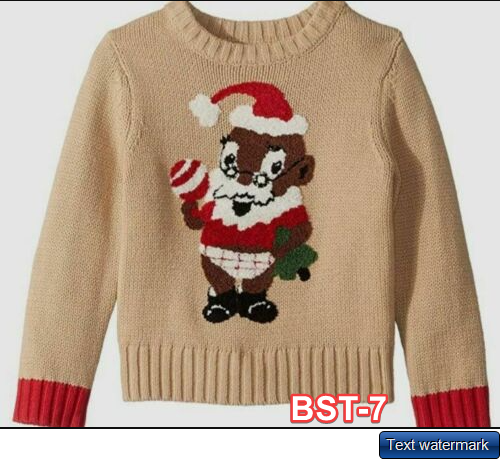 $40 Whoopi Baby Toddler Unisex Beige Holiday Santa Pullover Sweater Size 4T