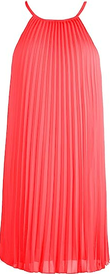 Ellames Women's Summer Spaghetti Strap Pleated Casual Swing Midi Dress with Belt