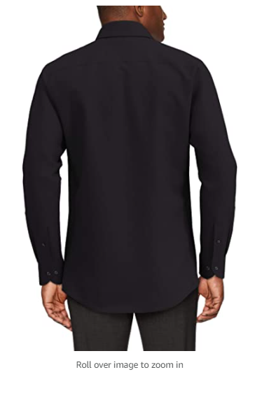 Buttoned Down Men's Slim-Fit Button Collar Solid Pocket Options Black 14.5" N/32