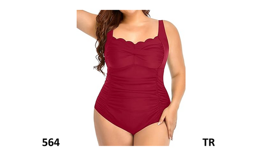 Aqua Eve Women Plus Size Swimsuits 1 Piece Tummy Control Bathing Suits Retro, XL