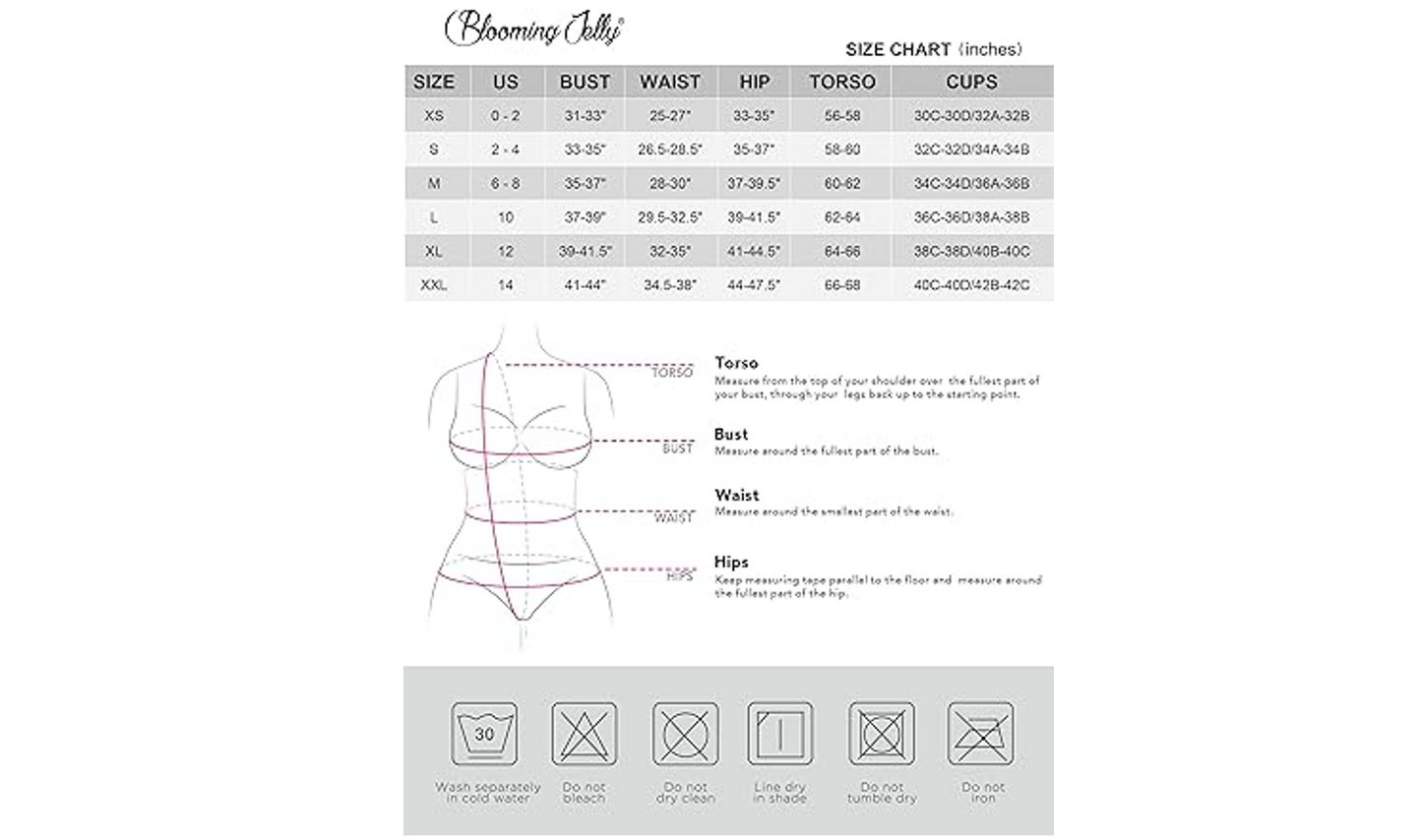 Blooming Jelly Womens One Piece Cutout Swimsuits Sexy High Cut Bathing Suits, L