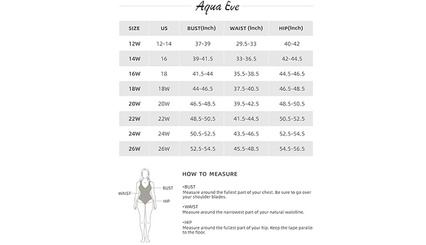 Aqua Eve Women Plus Size Swimsuits 1 Piece Tummy Control Bathing Suits Retro, XL