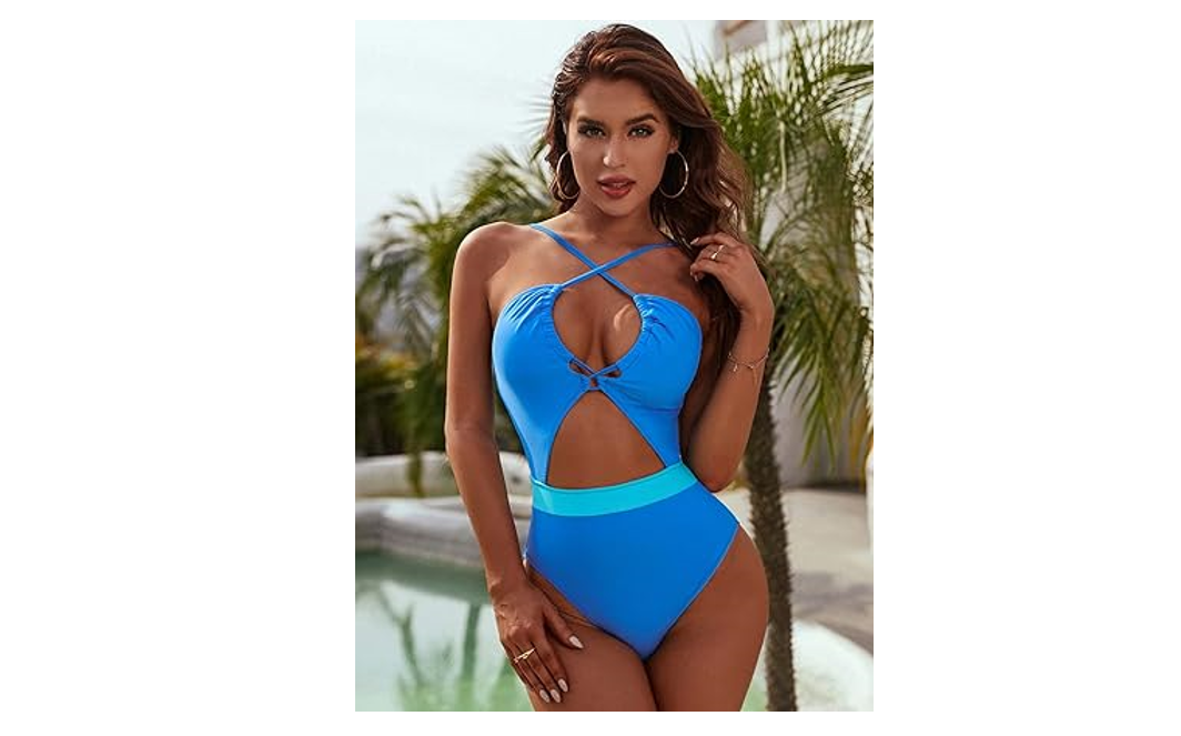 Blooming Jelly Women's High Waisted Sexy Monokini One Piece Swimsuits Cut Out, S