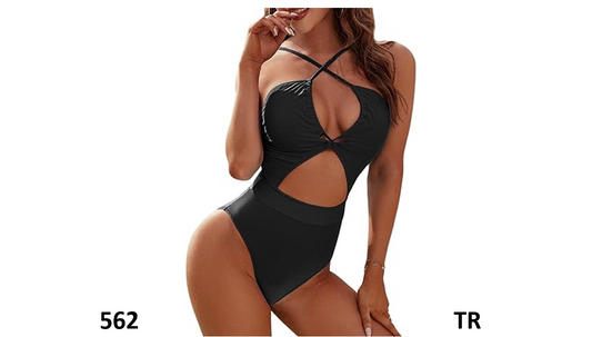 Blooming Jelly Women's High Waisted Sexy Monokini 1 Piece Swimsuits Cut Out, M