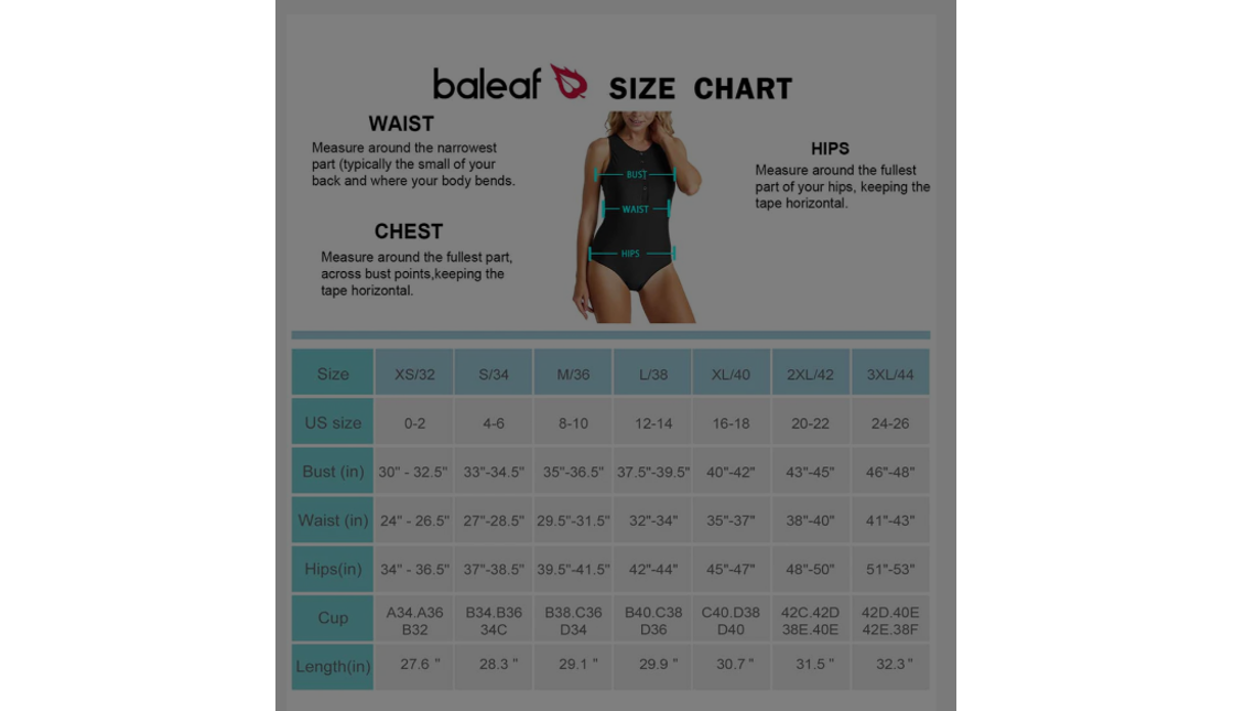 Baleaf Flyleaf Plunge One-Piece women Swimsuits, Black, 40