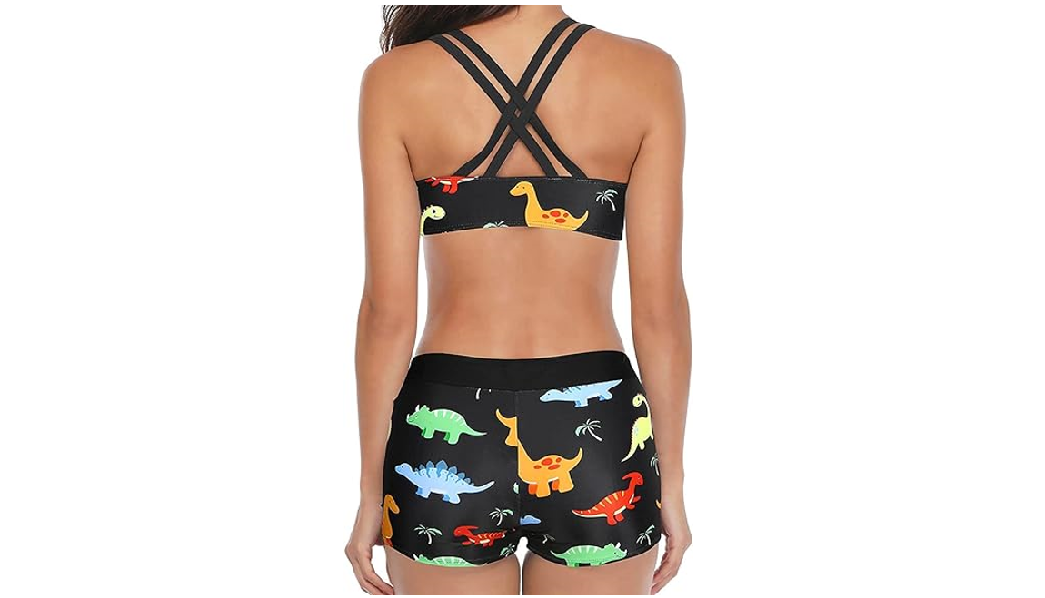 Yonique 3 Piece Swimsuit Women Athletic Tankini Teen BathingSuit Tummy Control,L