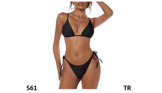 ZAFUL Women' Triangle Bikini String Bikini Set 2 Piece Swimsuit Bathing Suit, S