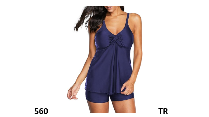 Zando Tankini Bathing Suits for Women Tummy Control Swimsuits Two Piece, 12-14