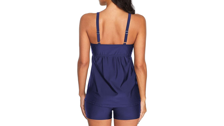 Zando Tankini Bathing Suits for Women Tummy Control Swimsuits Two Piece, 12-14
