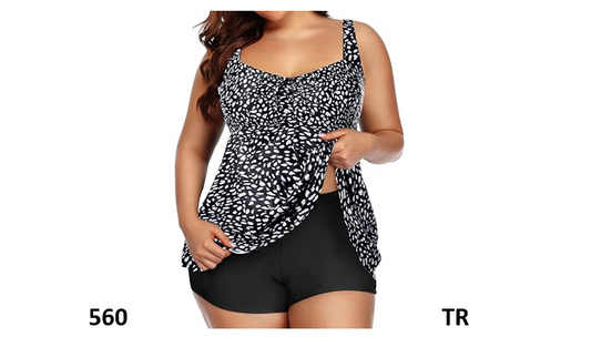 Yonique Plus Size Tankini Swimsuits for Women, Shorts Flyaway Bathing Suits, 18W