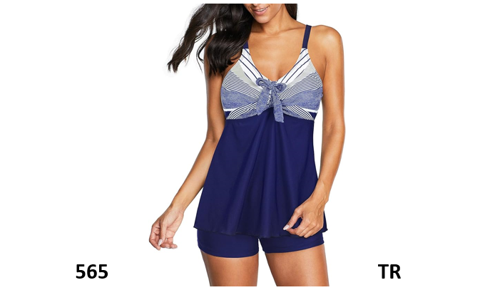 Zando Tankini Swimsuits for Women Tummy Control Swim Suits Plus Size Swimsuit, L