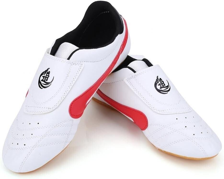 Dilwe Taekwondo Shoes Indoor Mat Training Shoes PU Leather  Boxing for Adults,41