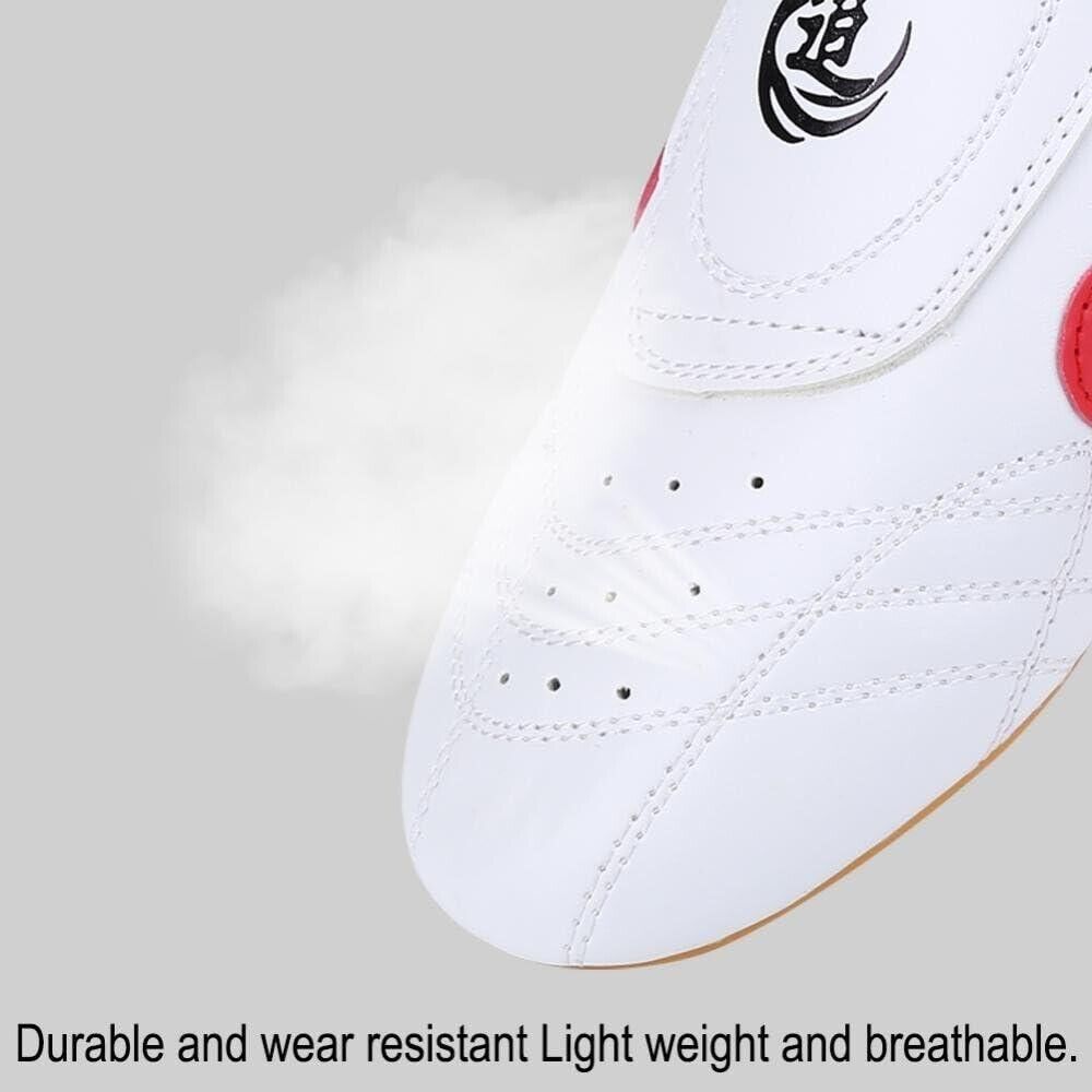 Dilwe Taekwondo Shoes Indoor Mat Training Shoes PU Leather  Boxing for Adults,41