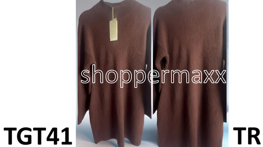 Women's Long Sleeve Sweater Dress - A New Day, Dark Brown, Size Small
