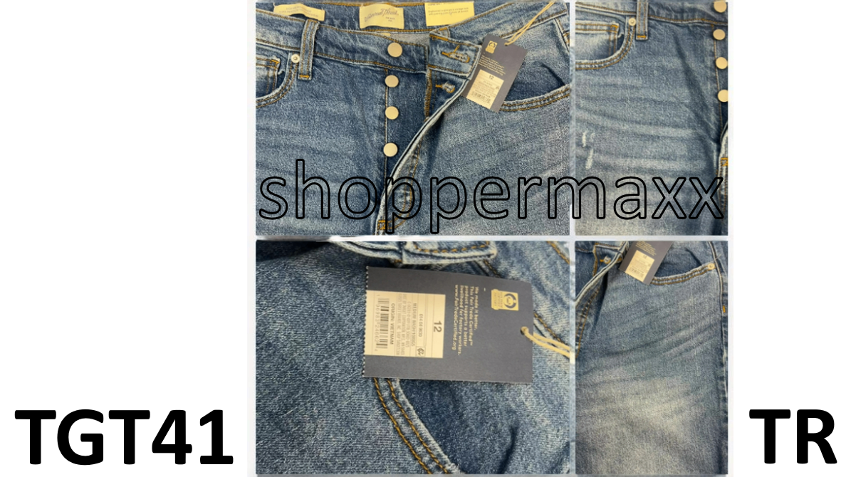 WOMEN'S SUPER-HIGH RISE VINTAGE STRAIGHT JEANS - UNIVERSAL THREAD MEDIUM WASH 12