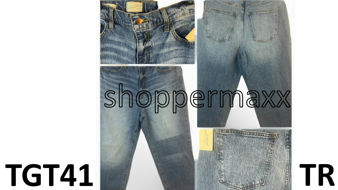 Women's High-Rise 90's Distressed Straight Jeans-Universal Thread Medium Wash 12