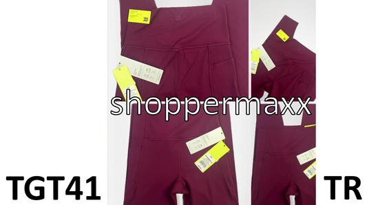 Women Everyday Soft Ultra High-Rise Pocketed Leggings-All In Motion, Burgundy XS
