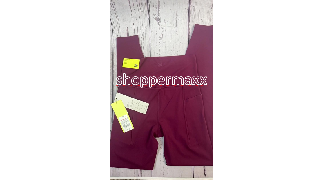 Women Everyday Soft Ultra High-Rise Pocketed Leggings-All In Motion, Burgundy XS