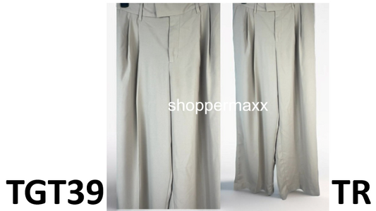 Women's High-Rise Wide Leg Fluid Pants - A New Day Beige 12 Long