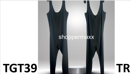 Women' Sleeveless Long Unitard Maternity Jumpsuit-Isabel Maternity, Black, Large