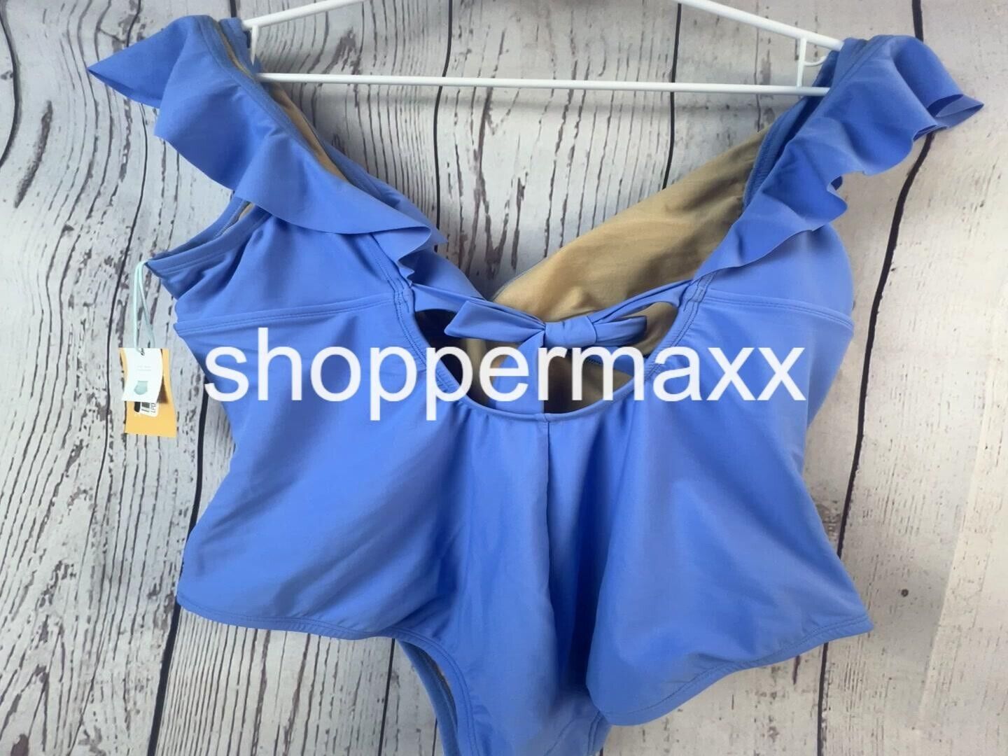 Women's Ruffle Ruched Full Coverage One Piece Swimsuit - Kona Sol Blue XL