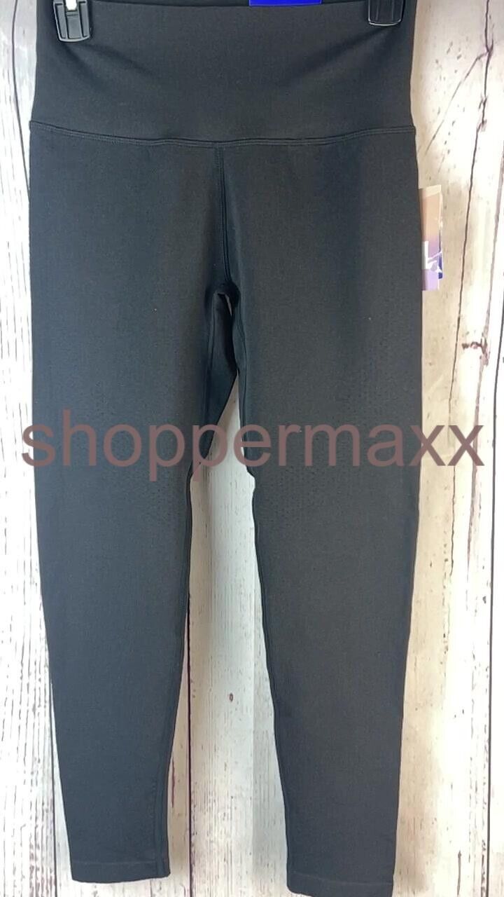 Women's High-Rise Patterned Seamless 7/8 Leggings Pants - JoyLab, Black, Medium