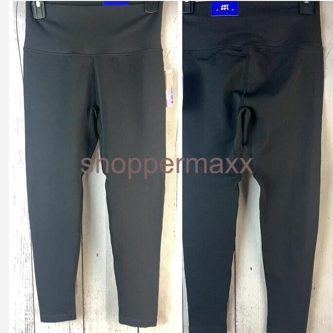 Women's High-Rise Patterned Seamless 7/8 Leggings Pants - JoyLab, Black, Medium