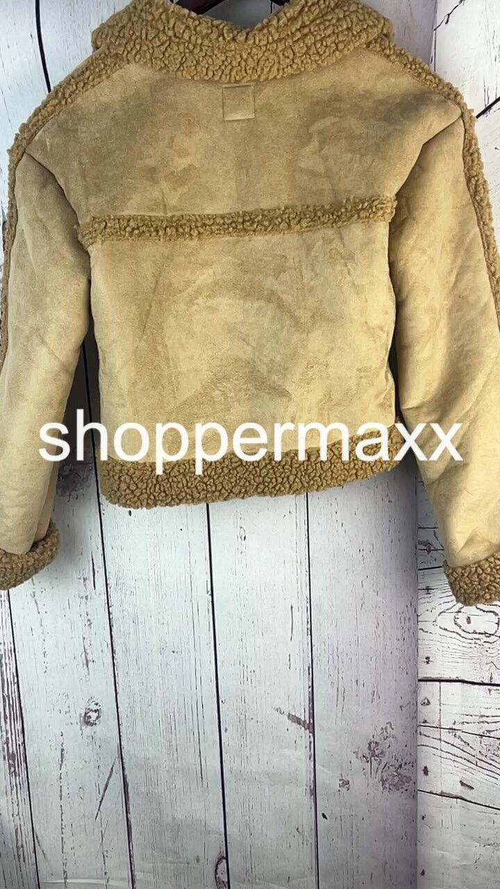 Women's Faux Shearling Jacket - Wild Fable, Brown, Size Medium