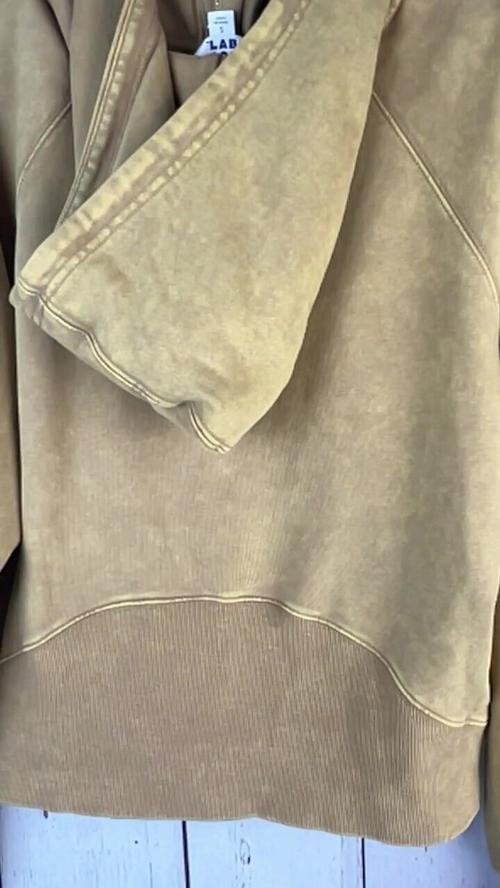 Women's 1/2 Zip Fleece Pullover Sweat - JoyLab, Beige, Size Small