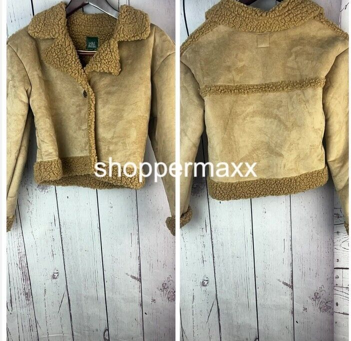 Women's Faux Shearling Jacket - Wild Fable, Brown, Size Medium