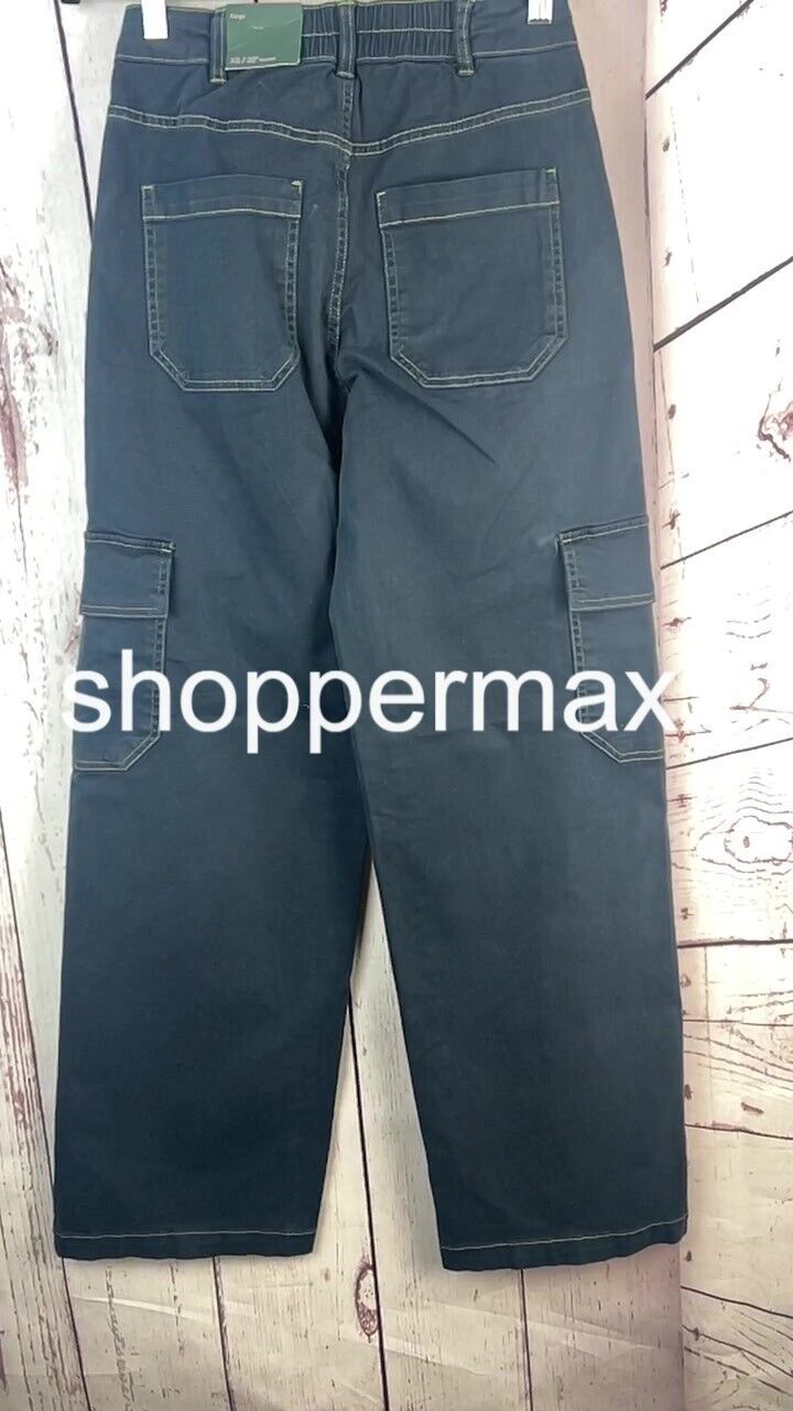Women's High-Rise Straight Leg Cargo Pants - Wild Fable, Navy Blue, Size X-Small
