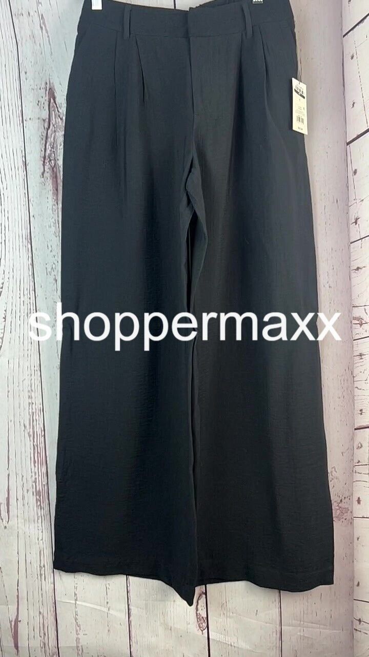 Women's High-Rise Wide Leg Pants - A New Day, Black, Size 6