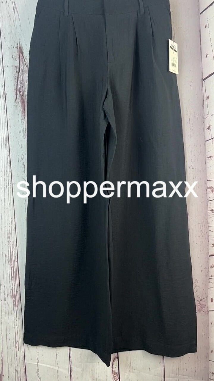 Women's High-Rise Wide Leg Pants - A New Day, Black, Size 6