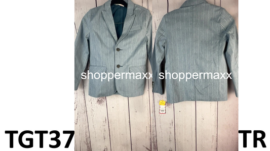 Boys' Plaid Striped Blazer - Cat & Jack, Light Blue, Size 7