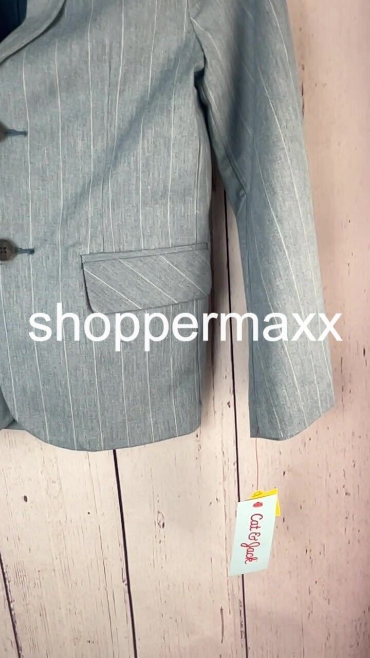 Boys' Plaid Striped Blazer - Cat & Jack, Light Blue, Size 7