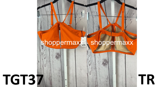 Women's Longline Keyhole Halter Bikini Top - Shade & Shore, Orange, Size 38D