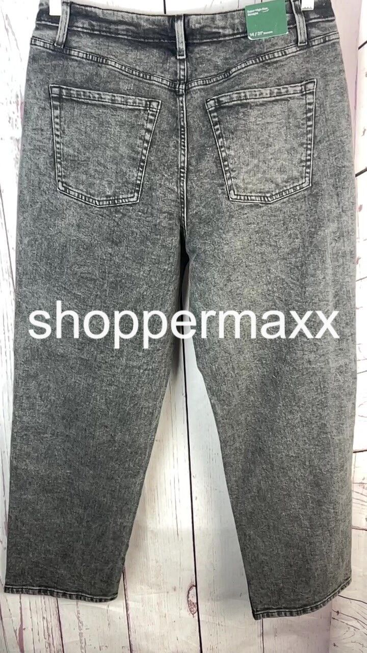 Women's Super-High Rise Straight Jeans - Wild Fable, Black Wash, 14/31"INSEAM